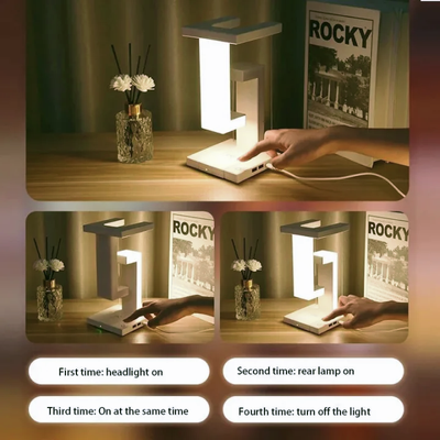 10W Wireless Charging Table Lamps Bedroom Reading Light Bedside Study Eye Protect White Frame Touch Dimming Lighting For iPhone_img_2