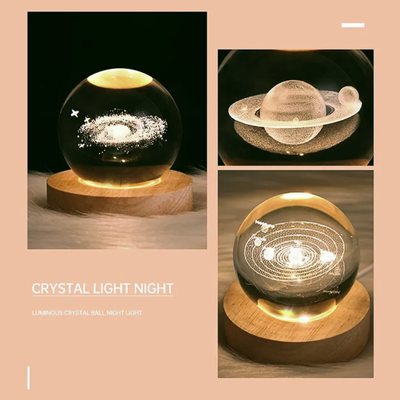 Crystal Ball Night Light Glowing Planetary Galaxy Bedside Lamp_img_3