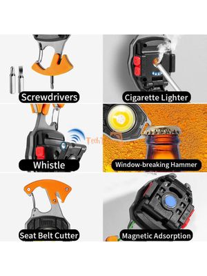 GearUP SG-61 Multifunctional Rechargeable Keychain Survival Gear with Lighter_img_1