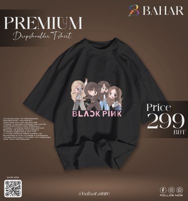 Oversized T-Shirt (Black Pink)_img_1