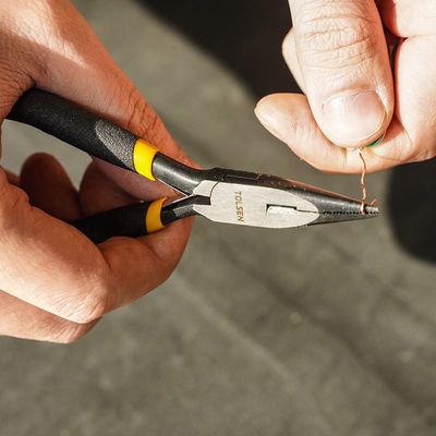 TOLSEN 4.5" Mini Long Nose Pliers Bi-Dipped Handle 10031_img_1