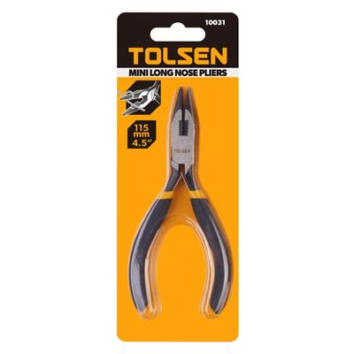 TOLSEN 4.5" Mini Long Nose Pliers Bi-Dipped Handle 10031_img_5