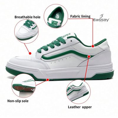 VANS Hylane Sneakers in White with Pop Green_img_2