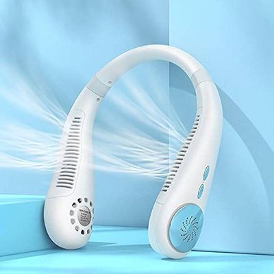 Usb Rechargeable Portable Mini Bladeless Neck Fan Cooler_img_2