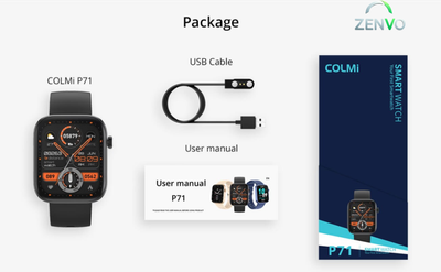 COLMI P71 Calling Smartwatch – Black Color_img_1
