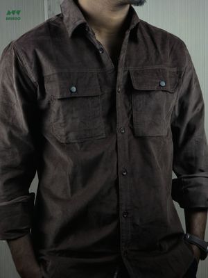 Coffee Premium Corduroy - Full Sleeve Shirt_img_0