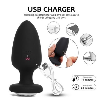 Silicone LED Luminous Anal Vibrator Vibrating Butt Plug Prostate Massager Masturbator Remote Control Adult Sex Toy for Men Women_img_5