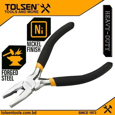 TOLSEN 4.5" Mini Pliers ( Combination | Nose | Cutting ) Bi-Dipped Handle Model: 10030 | 10031 | 10033_img_1