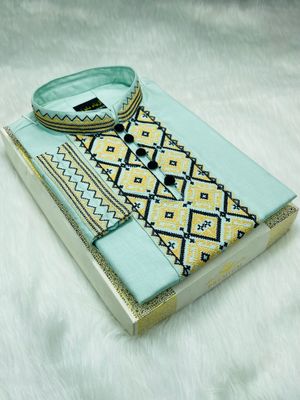 Luxury embroidery Oozing paste panjabi code LE-4_img_1