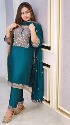 পাকিস্তানি ক্রেপ চিনুন থ্রি পিস_img_0