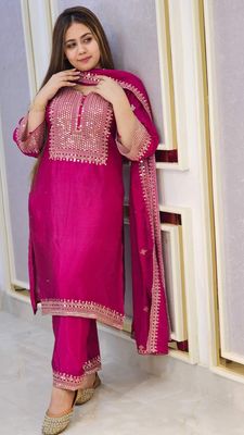 পাকিস্তানি ক্রেপ চিনুন থ্রি পিস_img_1