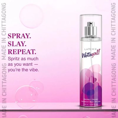 Layer'r Wottagirl Secret Crush Body Splash - 135ml | Fresh & Long-Lasting Fragrance_img_6