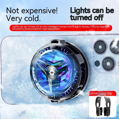 SL10 Mobile Phone Cooling Semiconductor Radiator Magnetic Mobile Phone Cooling Fan Gaming Cooler Temperature Display_img_3