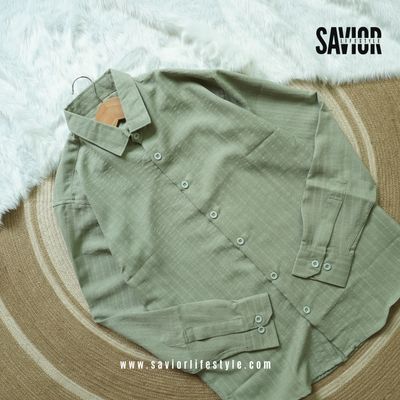 Olive Slub - Old Money Full Sleeve Shirt_img_1