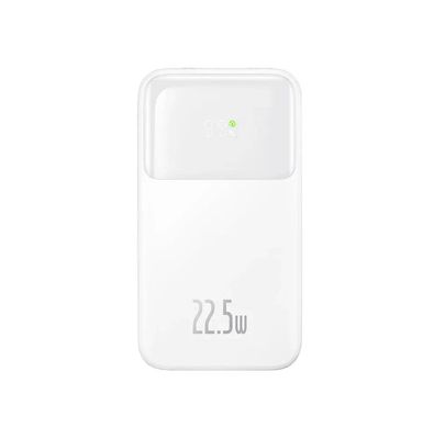 বেসিউস ধূমকেতু সিরিজ 22.5W 20000mAh ডুয়াল কেবল ডিজিটাল ডিসপ্লে পাওয়ার ব্যাংক – সাদা রঙ Baseus Comet Series 22.5W 20000mAh Dual Cable Digital Display Power Bank – White Color._img_0