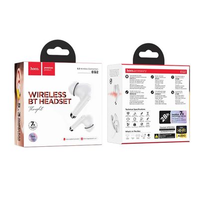 HOCO EQ2 ট্রু ওয়্যারলেস ইন ইয়ার ইয়ারবাড – সাদা রঙ HOCO EQ2 True Wireless in Ear Earbuds – White Color._img_1