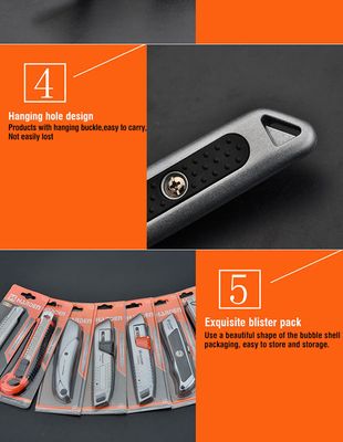 HARDEN 150mm Universal Knife, 30MM Width Blade, Zinc Alloy Housing Utility Cutter Professional Quality, Folding Utility Knife, Multi Hand Cutting Tool Box, Cutter Knife Cutter;  570323_img_4