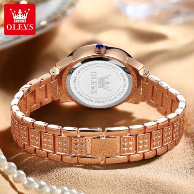 Olevs 9943 Luxury Fashion Ladies Diamond Rhinestone Quartz Watch For Women_img_1
