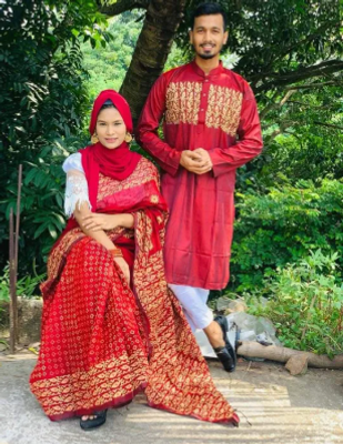 Saree & Panjabi Combo Dress for Couple_img_7