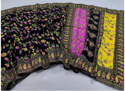 Fashionable New Design Multicolor White Skin Print Sari - Gorgeous Design Saree For Women - Half Silk Tangail Tat Saree - Perfect for All Occasions_img_4