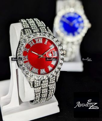 Full Iced Hip Hop Watch Red Dial_img_0