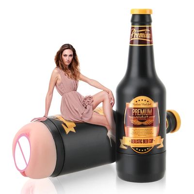Manual Male Masturbator Portable Beer Bottle Soft Oral Pussy Real Vagina SexToys Erotic Adult Toy Sex Toys for Men Gift_img_0