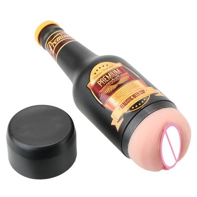 Manual Male Masturbator Portable Beer Bottle Soft Oral Pussy Real Vagina SexToys Erotic Adult Toy Sex Toys for Men Gift_img_2