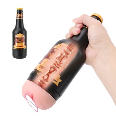 Manual Male Masturbator Portable Beer Bottle Soft Oral Pussy Real Vagina SexToys Erotic Adult Toy Sex Toys for Men Gift_img_5