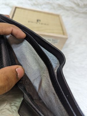 With Wooden Box | Orginal Fireproof Leather Wallet With Ferrari Logo_img_7