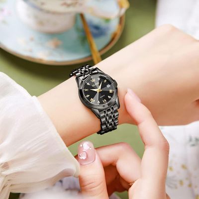 OLEVS Watch for Women Branded Stainless steel Elegant Luminous Ladies Watches 9931 Black_img_0
