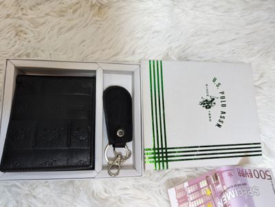 USS POLO ASSN Original Fireproof Leather wallet With Key Ring_img_1