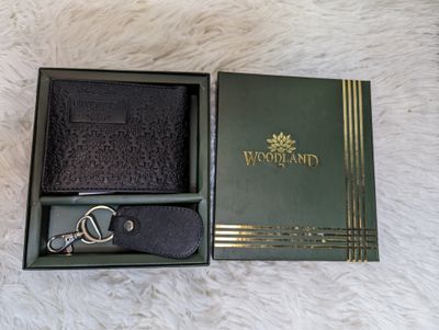 With Key Ring WOODLAND Wallet | Fireproof Original Leather_img_1