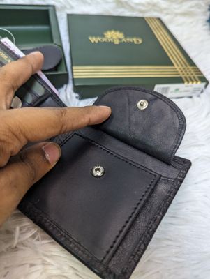With Key Ring WOODLAND Wallet | Fireproof Original Leather_img_4