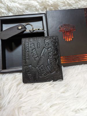 With Key Ring LEVI'S  BRAND New Wallet | Fireproof Original Leather_img_3