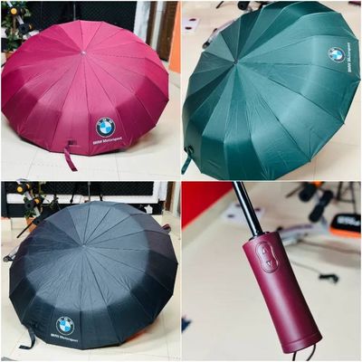 BMW 16 Ribs Automatic Open and Close Compact Umbrella – Random Color_img_0