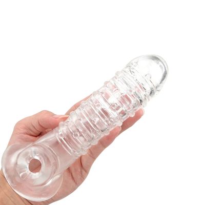 Penis Ring Condom Reusable Penis Sleeve Dick Enlargement Erotic Penis Extender Delayed Ejaculation Adult Sex Toys for Men 18_img_4