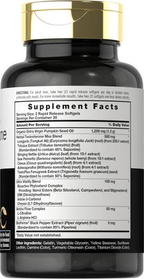 Testosterone Power Male Performance 60 Softgels - Made in USA_img_2