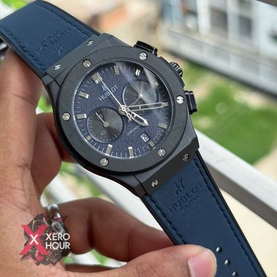Hublot Classic Fusion Watches Chronograph | Velvet Blue belt -Black dial_img_0