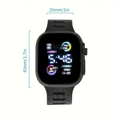 Fashionable Square LED Digital Sports Watch, LED Wrist Watch_img_1
