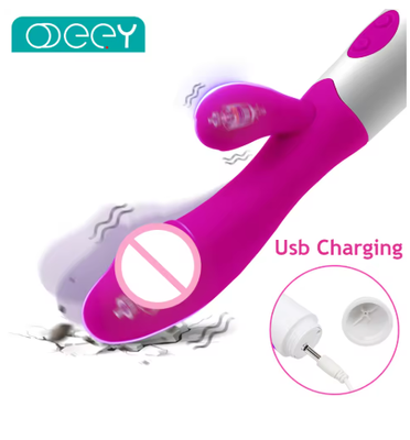 G Spot Rabbit Vibrator Sex Toy for Women Dildo Vibrating Vagina Clitoris Massager Rechargeable Vibration AV Stick Adult Sex Toys_img_0
