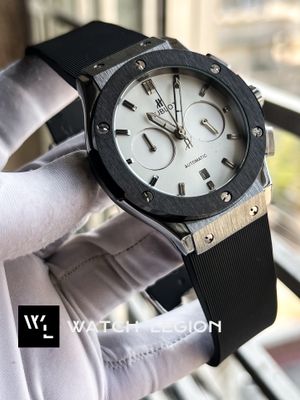 HUBLOT CLASSIC FUSION SILICONE BLACK BEZEL WHITE DIAL_img_2