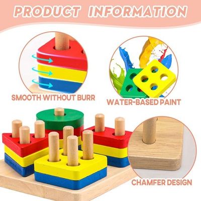 Montessori Wooden Shape Sorting Educational Puzzle Toy_img_4