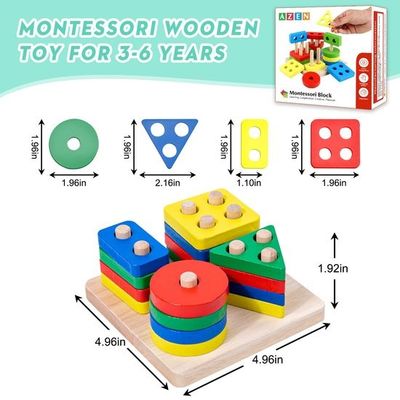 Montessori Wooden Shape Sorting Educational Puzzle Toy_img_7