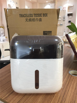 Wall-Mounted Bathroom Tissue Paper Holder with phone shelf Multifunction Tissue Box_img_7