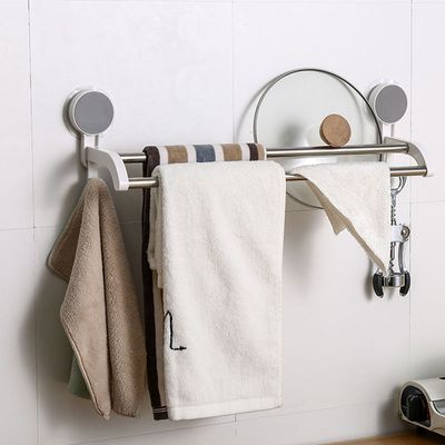 Bathroom Vanities Storage Holders Wall Mounted Storage Racks Bathroom Racks Adhesive Metal Towel Rack_img_1