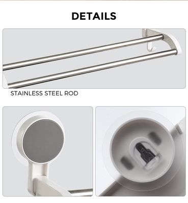 Bathroom Vanities Storage Holders Wall Mounted Storage Racks Bathroom Racks Adhesive Metal Towel Rack_img_8