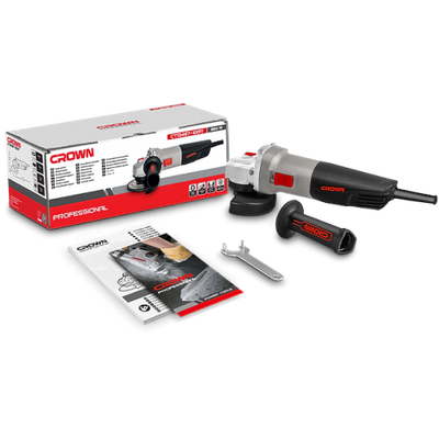 CROWN 4" Professional Angle Grinder, 860W, 100mm, Rear switch; CT13504-100_img_1