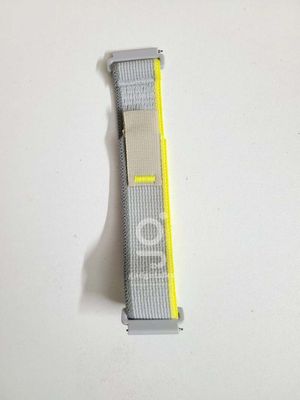Pin Lock Dual Color Fabric Stap For Smart Watch-22mm -Ash+Yellow Color_img_1