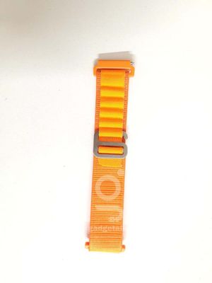 Pin Lock Fabric Stap For Smart Watch-20mm -Orange Color_img_0