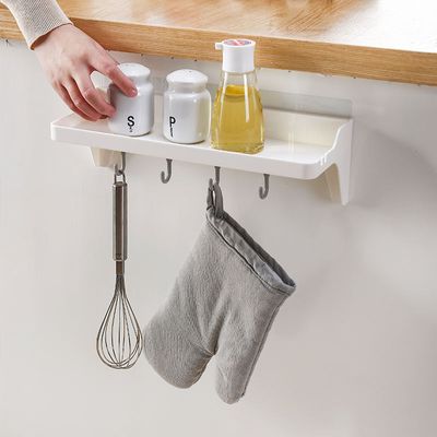 Adhesive Bathroom Shower Caddy No Drilling Installation 6.6 Lbs Bearing Weight Bathroom Shelf Kitchen Holder for Soap Shampoo Shower Gel Towels_img_8
